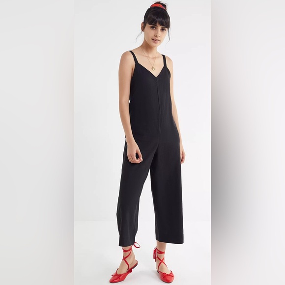 Urban Outfitters Pants - Urban Outfitters Linen/Rayon Black Jumpsuit - Size XS